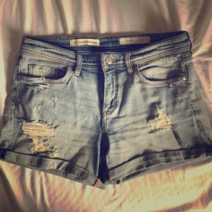 Ripped jean shorts from Anthropology